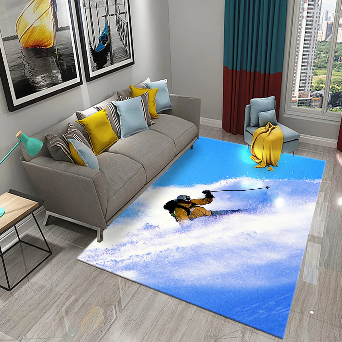 Alfombra temática de montaña y - Outdoor Sport Flooring reseña y precio