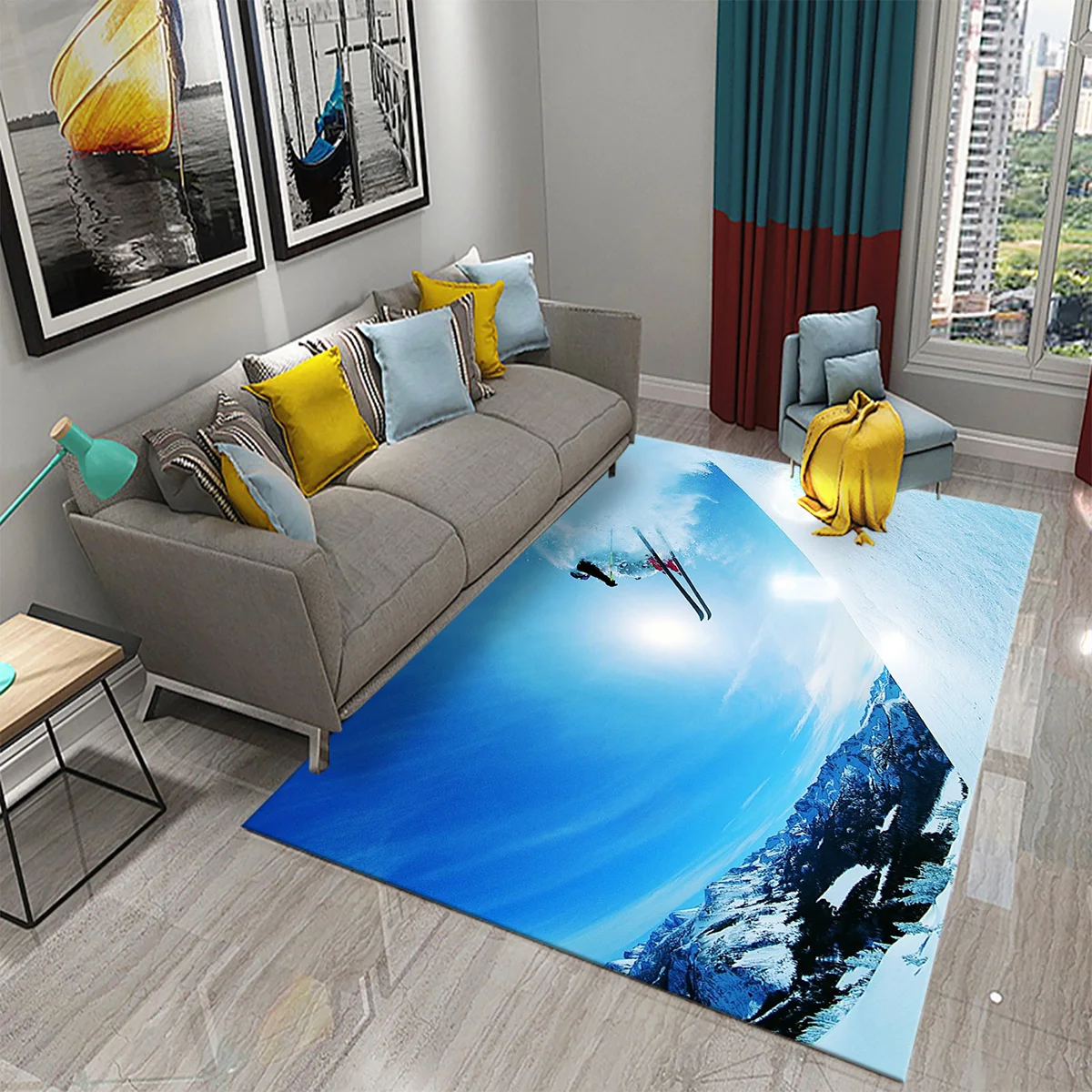 Alfombra temática de montaña y - Outdoor Sport Flooring reseña y precio