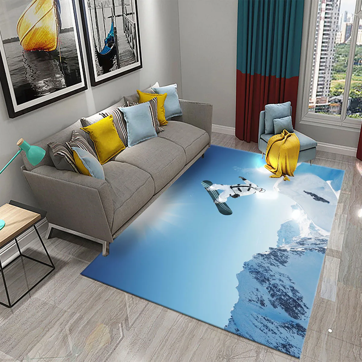 Alfombra temática de montaña y - Outdoor Sport Flooring reseña y precio