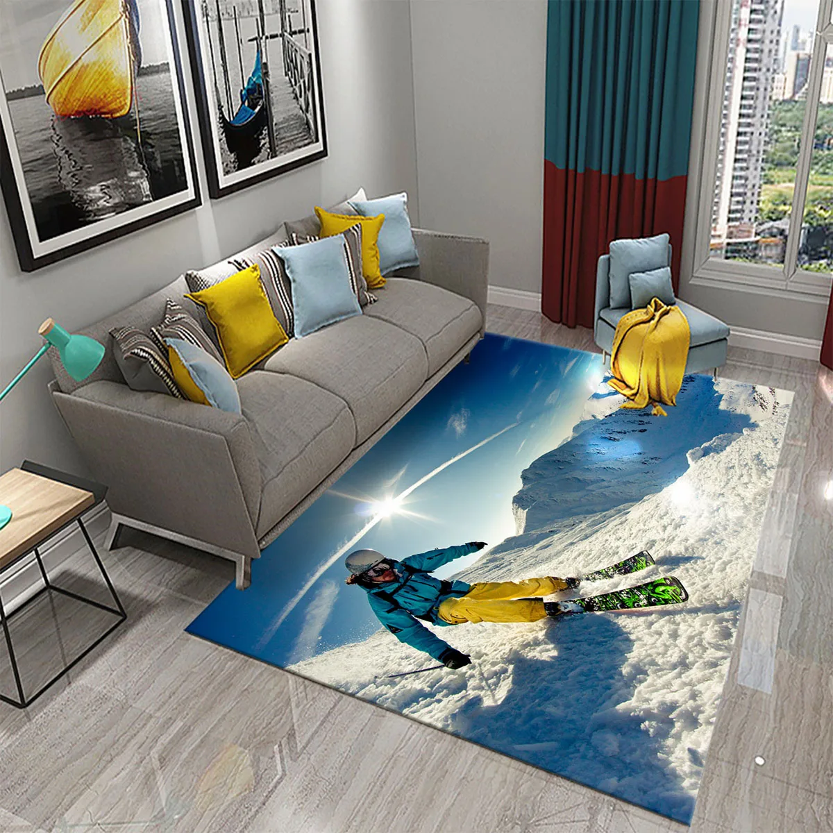 Alfombra temática de montaña y - Outdoor Sport Flooring reseña y precio