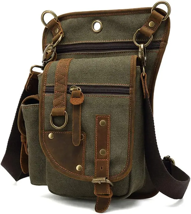 Bolsa de pierna caída de lona  - Outdoor Sport Bag reseña y precio