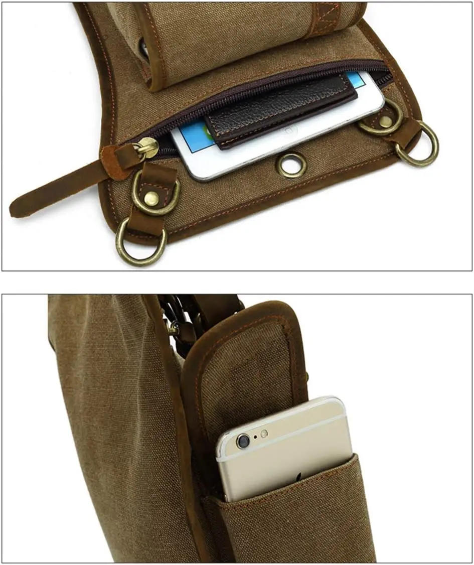 Bolsa de pierna caída de lona  - Outdoor Sport Bag reseña y precio